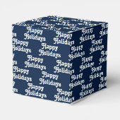 Ballotins "Joyeuses fêtes" bleu marine blanc Vacances Cadeau (Arrière)