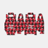 Ballotins Joyeuses fêtes l Snowflakes Red Buffalo Plaid (Déplié)