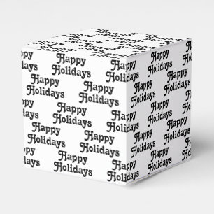 Ballotins "Joyeuses fêtes" noir blanc cadeau de vacances