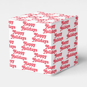 Ballotins "Joyeuses fêtes" rouge blanc cadeau de vacances