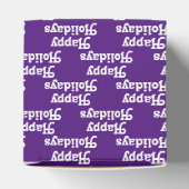 Ballotins "Joyeuses fêtes" violet violet blanc Vacances Cade (Haut)