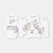 Ballotins Joyeuses Fleurs d'aquarelle de lapin de Pâques (Déplié)