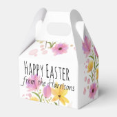 Ballotins Joyeuses Fleurs d'aquarelle de lapin de Pâques (Arrière)