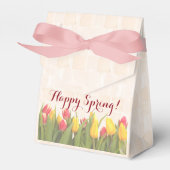 Ballotins Joyeuses Tulipes colorées au printemps (Verso)