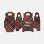 Ballotins Joyeuses vacances Rouge et vert Tartan Plaid (Déplié)