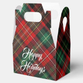 Ballotins Joyeuses vacances Rouge et vert Tartan Plaid (Ouvert)