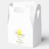 Ballotins Joyeux 15e anniversaire jaune ajouter nom monogram (Ouvert)