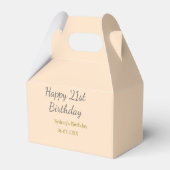 Ballotins Joyeux 21e anniversaire nom date gris orange paste (Arrière)