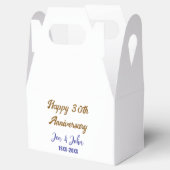 Ballotins Joyeux 30e anniversaire de mariage royal bleu or s (Ouvert)