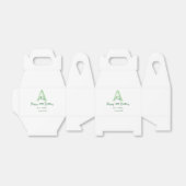 Ballotins Joyeux 40e anniversaire vert ajouter nom monogramm (Déplié)