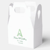 Ballotins Joyeux 40e anniversaire vert ajouter nom monogramm (Ouvert)