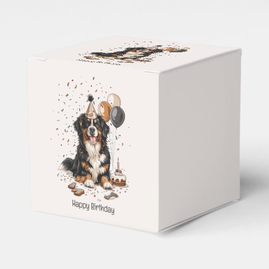 Ballotins Joyeux anniversaire Bernese Mountain Dog (Verso)
