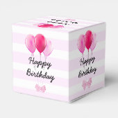 Ballotins Joyeux Anniversaire Cupcake rose cerise avec boîte (Arrière)