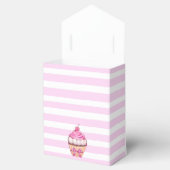 Ballotins Joyeux Anniversaire Cupcake rose cerise avec boîte (Ouvert)