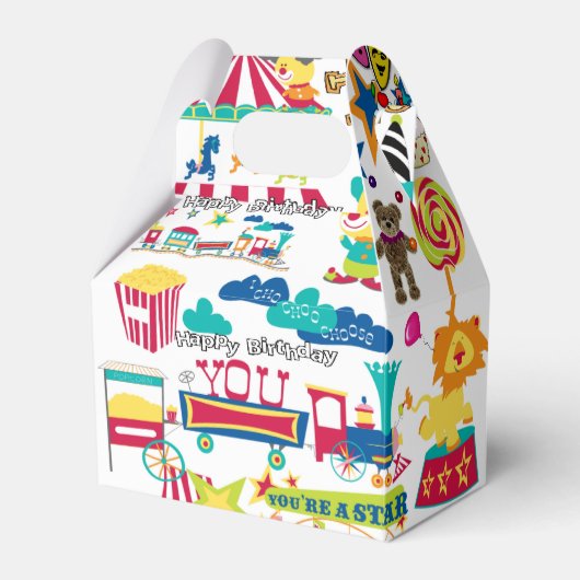 Ballotins Joyeux anniversaire Gable Ballotin Carnival Circus (Verso)