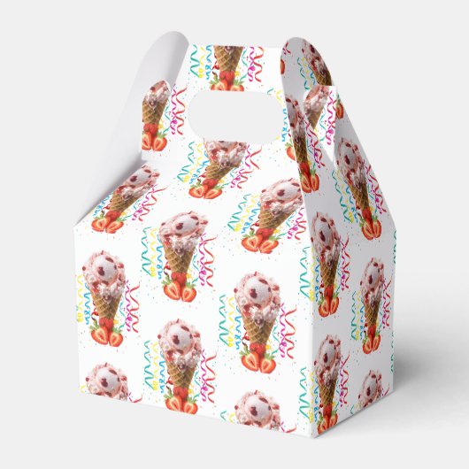 Ballotins Joyeux anniversaire Gable Ballotin fraise (Arrière)