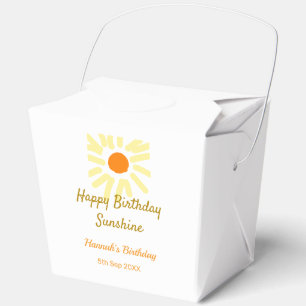 Ballotins Joyeux anniversaire jaune orange soleil d'annivers