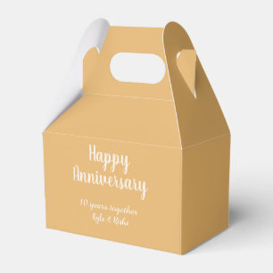 Ballotins Joyeux anniversaire or blanc 10 ans nom date 