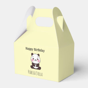 Ballotins Joyeux anniversaire ourson panda mignon jaune