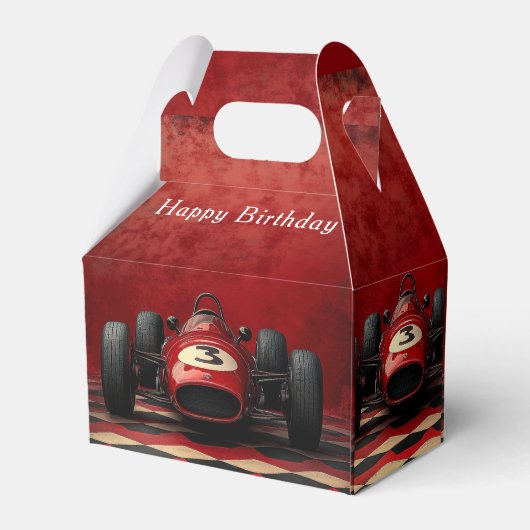 Ballotins Joyeux Anniversaire Red Race Car (Arrière)