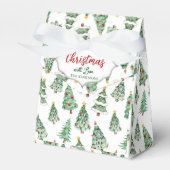 Ballotins Joyeux arbre de Noël motif blanc vert hiver (Verso)