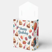 Ballotins Joyeux Ballotin papier d'anniversaire avec ballons (Ouvert)