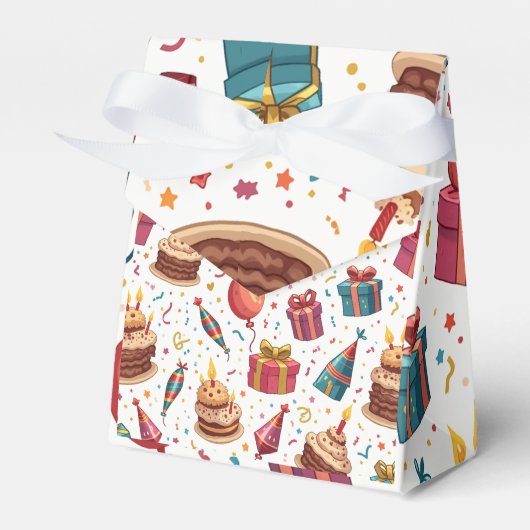 Ballotins Joyeux Ballotin papier d'anniversaire avec ballons (Verso)