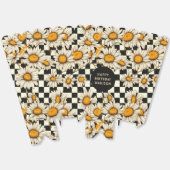 Ballotins Joyeux Birthday Retro Super Daisy Checkerboard (Déplié)