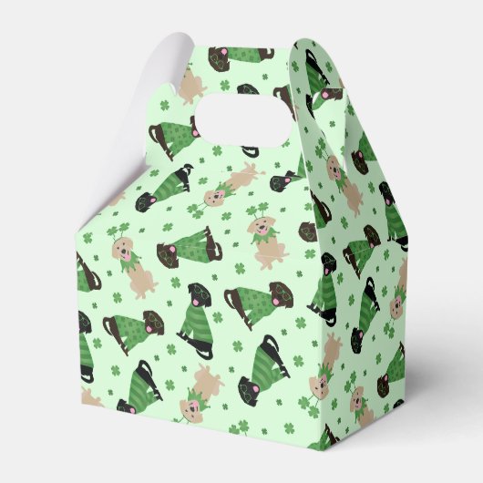 Ballotins Joyeux Chiens du Labrador Jour de la Saint Patrick (Verso)