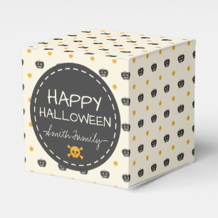 Ballotins Joyeux Halloween. Jack-o'-lantern White Pois