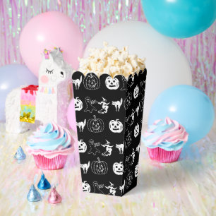 Ballotins Joyeux Halloween noir blanc motif éffrayant