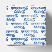 Ballotins Joyeux Hanoukka bleu blanc mignon motif de typogra (Haut)