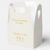 Ballotins Joyeux Jour après Albâtre Blanc Monogramme Or (Ouvert)