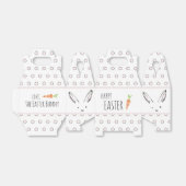 Ballotins Joyeux lapin de Pâques Carotte Polka Pot Favoriser (Déplié)