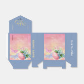 Ballotins Joyeux Monogramme Oeuf de Pâques Aquarelle Bleu pe (Déplié)