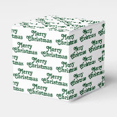 Ballotins Joyeux Noël blanc foncé vert mignon texte motif (Verso)