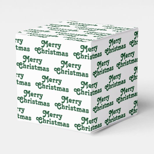 Ballotins Joyeux Noël blanc foncé vert mignon texte motif (Verso)