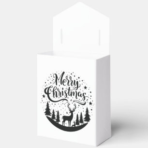 Ballotins Joyeux Noël classique Cerfs et Arbre Design Art