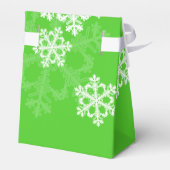 Ballotins Joyeux Noël élégant Green Snowflakes Motif (Arrière)