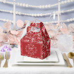 Ballotins Joyeux Noël Festive Foliage Rouge Vintage Déco<br><div class="desc">Cadre Festif De Foliage "Joyeux Noël", Plaisirs Décoratifs, Rouge Classique Vintage Et Blanc, Ballotin De Fêtes Art Déco Élégant Et Classé. L'arrière - plan de base peut être changé en n'importe quelle couleur de votre choix. Illustration de fat*fa*tin. Facile à personnaliser avec votre propre message texte, nom, photo ou image....</div>