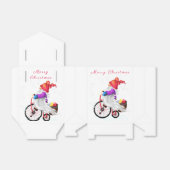 Ballotins Joyeux Noël - Gnome drôle avec vélo et cadeaux  (Déplié)