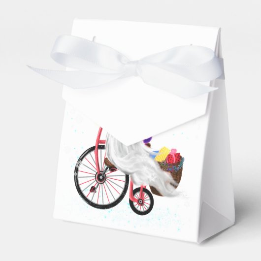 Ballotins Joyeux Noël - Gnome drôle avec vélo et cadeaux  (Verso)