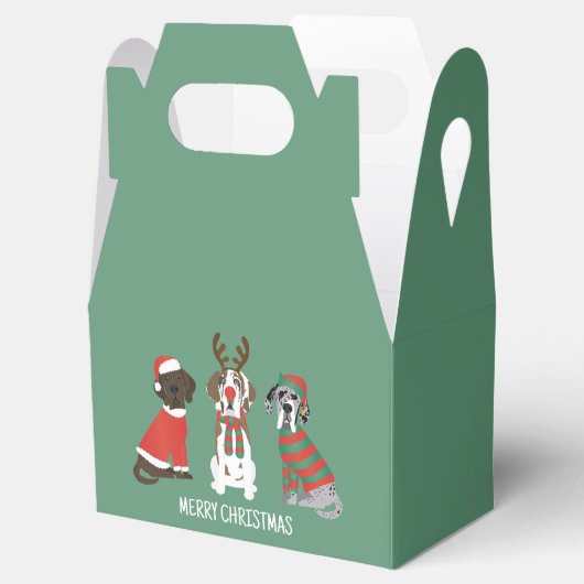 Ballotins Joyeux Noël Grands Chiens Danois (Ouvert)