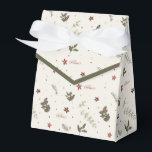 Ballotins Joyeux Noël Muted Holly Foliage Holiday<br><div class="desc">Holly,  poinsettias et éléments de feuillage d'hiver dans des couleurs de vacances muettes sur un arrière - plan crème. En-tête "Joyeux Noël". Contactez-nous avec vos commentaires ou pour obtenir de l'aide sur la personnalisation. Toujours heureux d'aider !</div>