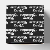 Ballotins "Joyeux Noël" noir blanc cadeau de vacances (Haut)