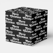 Ballotins "Joyeux Noël" noir blanc cadeau de vacances (Arrière)