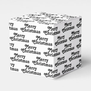 Ballotins Joyeux Noël noir blanc motif Gite Cadeau