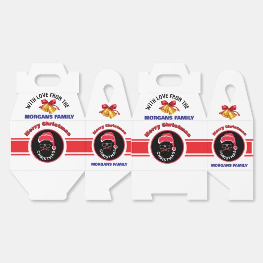 Ballotins Joyeux Noël Père Noël Fête Rouge (Déplié)