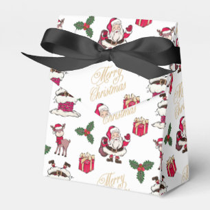 Ballotins Joyeux Noël Père Noël Reindeer Cadeaux Holly