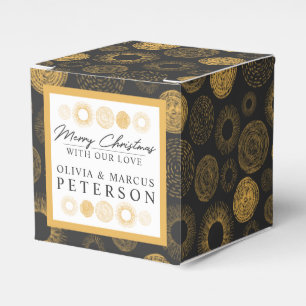 Ballotins Joyeux Noël Retro Holiday Gold Burst Cadeau